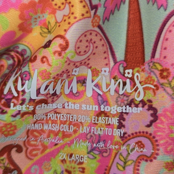 Kulani Kinis Multicolor Tropical Bikini Top - Picture 5 of 5
